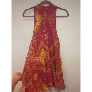 Yellow and Pink Free People Dress